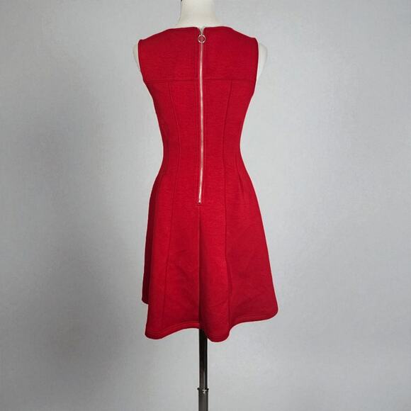 Anthropologie Maeve Red Scuba Debutant Dress - Picture 7 of 9